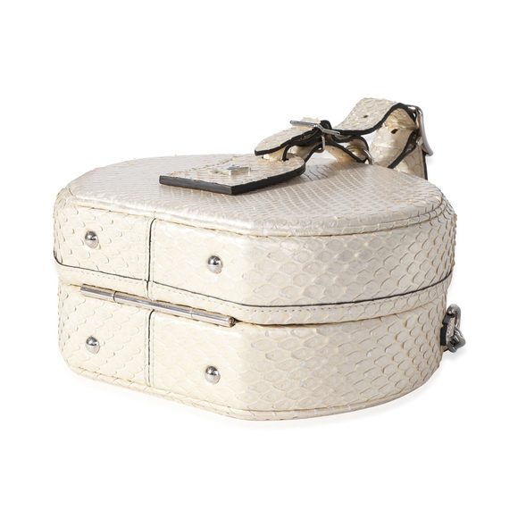 Metallic Gold Python Petite Boite Chapeau - Picture 6 of 7